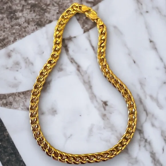 ***SOLD*** Italy 14k Gold 8mm Curb Link 16” Chain Necklace GORGEOUS! - Picture 11 of 12